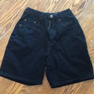 Vintage 1990s Unionbay Black Jean Shorts